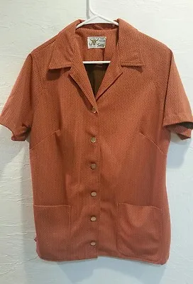 Tumbleweeds Smock Top Blouse Burnt Orange/ BlackVintage 1970s • $35.16