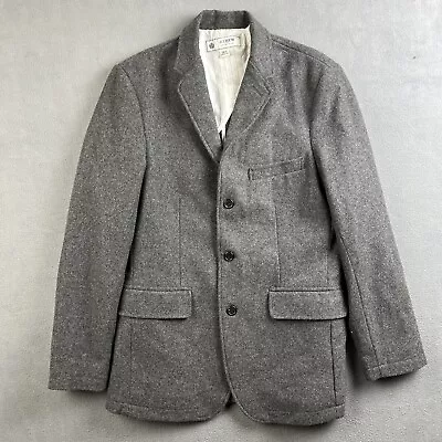 J Crew Blazer Mens 38R Wool Blend Gray Lined Sport Jacket Preppy Ludlow • $60