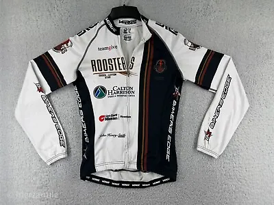 Verge Cycling Jersey Mens Small Black White Long Sleeve Roosters Brewing Utah • $20.89
