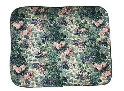 Laura Ashley Pillow Sham Ashbourne Hydrangea Green Floral Vintage USA • £18.82