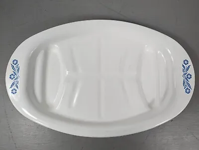 Corning Ware Cornflower Blue Serving Tray Meat Platter Oval P-19 Made USA Rare • $645