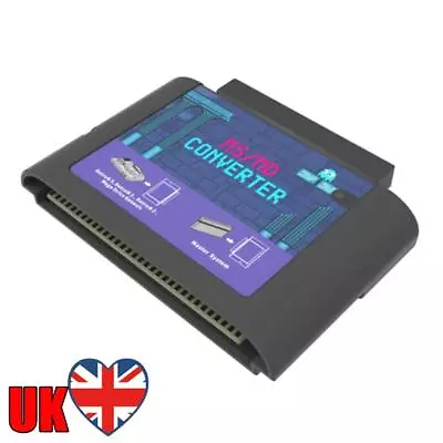 MS To MD Game Card Converter Game Video Cassette For Master System For Megedrive • £10.31