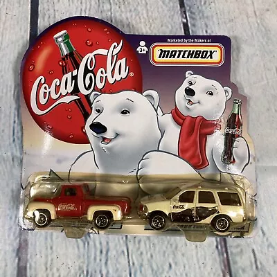 Vintage Matchbox Coca-Cola Diecast 1:64 Cars 1999 Truck SUV Dad & Son - Sealed • $12.59