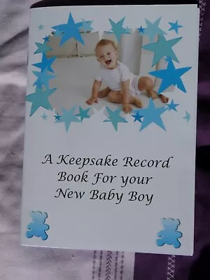 Baby Boy Record Keepsake Book  (Stars)                                           • £5