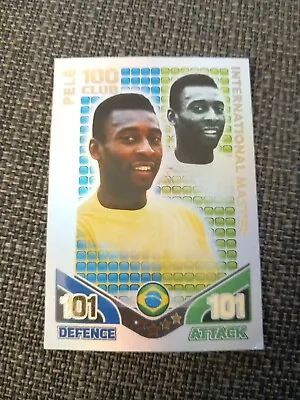 UK Topps Match Attax 2010 World Cup - Pele - Hundred 101 100 Club Card MINT PSA • £650