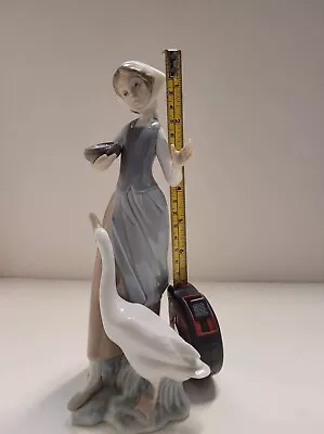 Lladro Spain Figurine Girl With Duck • $80