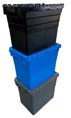 95 Litre New Heavy Duty Colour Coded Attached Lid Containers • £204.65