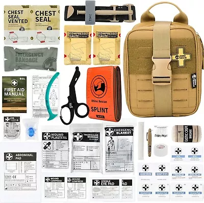 First Aid Kit Molle IFAK Medical Pouch For Tactical Car Camping Travel... • £50