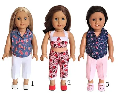 Handmade Doll Clothes Shirt Top And Pants Fit 18  American Girl Dolls Maplelea • $14.97