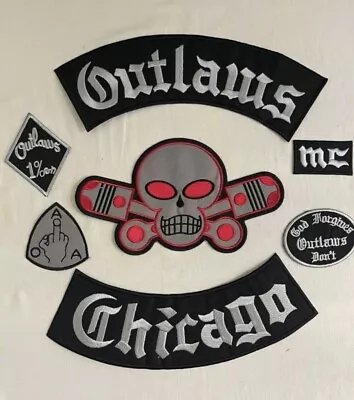 Outlaw Chicago And Nomads Forgives Biker Patch Embroidered Iron On Rider Full Se • $58.99