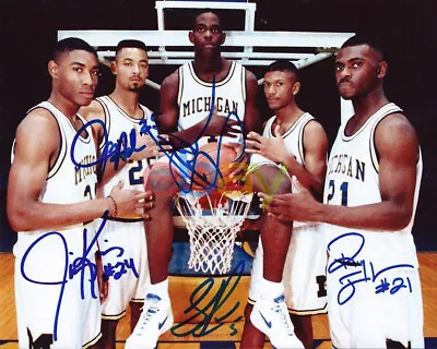 Michigan FAB FIVE Signed 8x10 PHOTO Webber Rose Jackson Reprint • $19.95