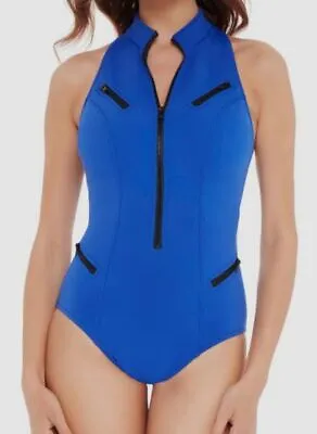$194 Magicsuit Women's Blue Coco Underwire One Piece Scuba Swimsuit Size 16 • $62.38