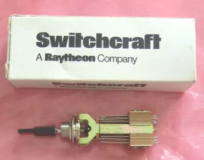 SWITCHCRAFT 41312L 4P 2T Center Off Long 3-Way Toggle Switch • $34