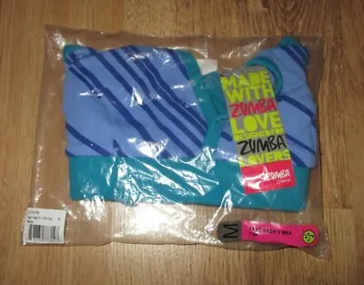 Zumba Fast Dash V Bra Top Aspen Size - Medium   Brand New And Sealed In Bag • £7.99