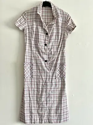 Vtg Medium Dress Horrockses Cotton Short Sleeve Grannycore Cottagecore Hippy • £82