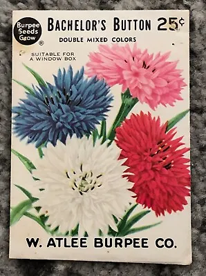 Flower Seed Packet W. Atlee Burpee Vintage Original With Seeds 1960s Burpee's • $23.17
