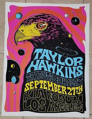 $99.99 • Buy Taylor Hawkins Tribute Concert Poster - HAWK - LA 9/27 - Rare And Sold Out