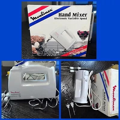 Moulinex Hand Mixer Electronic Variable Speed France Moulin Extra 180 Watts Used • $65