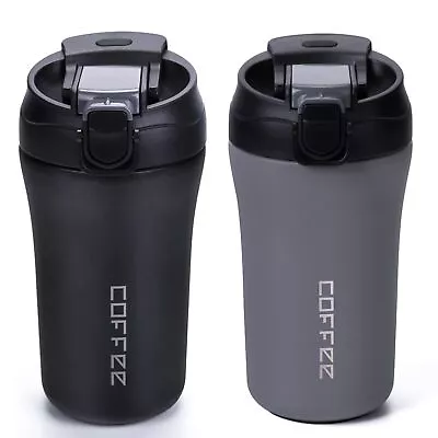 14 Oz Travel Coffee Mug 2 Pack Vacuum Insulated Coffee Travel Mug Spill Proof Wi • $33.31