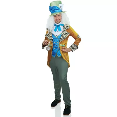 Mens Classic Mad Hatter Alice In Wonderland Costume • $59.99