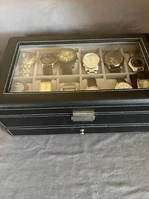 Men’s Watch Lot 16 With Case Various Brands • $120