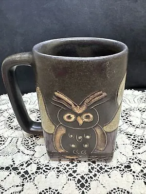 Designed & Signed By MARA  Hand Crafted Pottery Coffee Mug Owl Mexico 12 Oz • $23