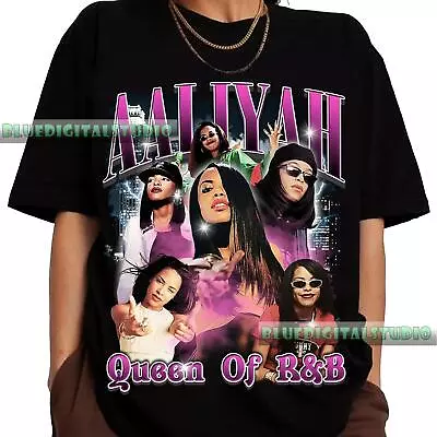Aaliyah Vintage Vintage Bootleg T-Shirt Aaliyah Homage Graphic UnisexSize S-2XL • $21.99