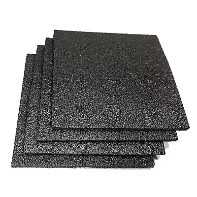 4x Foam Sheet 12  X 12  X 0.5  1/2  Thick  Black PE Packing Shipping Firm • $11.98