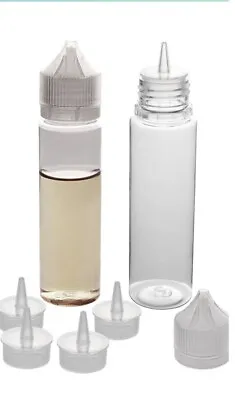 60ml Empty PET Bottle Container Liquid Oil Tamper Evident 6 To 100 UK • £6.95