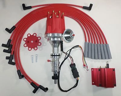 $231.95 • Buy Small Cap FORD FE 352-390-427-428 RED HEI Distributor, Coil & Spark Plug Wires