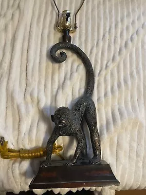 Monkey Table Lamp Curved Tail 28.5” Used  • $50