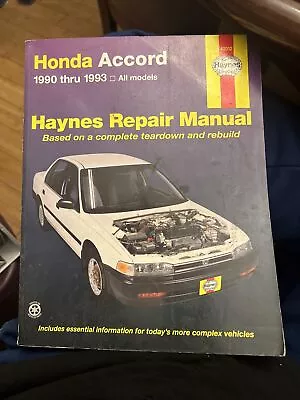 Haynes Honda Accord 1990-1993 Repair Manual ~ 42012 • $9.99