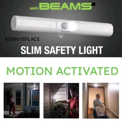 Mr. Beams Security Light Slim MOTION SENSOR Wireless  Battery Powered In/Outdoor • £24.99