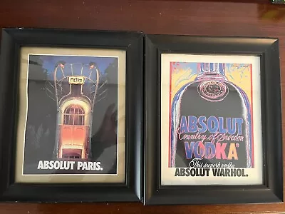 Absolut Vodka Framed Ads 1994 Paris Andy Warhol • $60