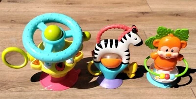 £6 • Buy 3 High Chair Suction Table Top Activity Toys. ELC, Fisher Price, Addo.