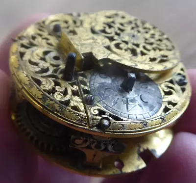 Rare 18th Cntury Fusee Verge Tulip Pillers Pocket Watch Movement • $26.14