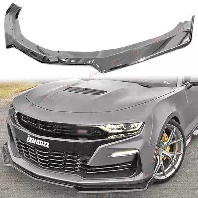 For 2016-2023 Chevy Camaro 1LE Style Front Bumper Lip Splitter Gloss Black Body • $79.99