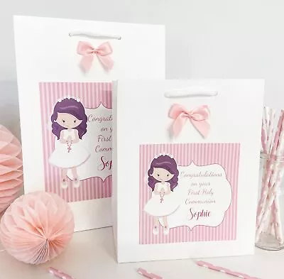 Personalised First Holy Communion Gift Bag - 4 Hair Colour Options • £4.50