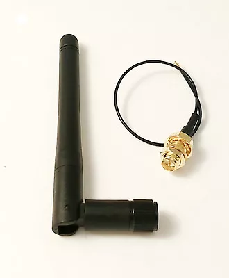 Antenna Wifi With Elbow 3 Dbi Pigtail 24 GHZ SMA & Ipx / U.Fl • $3.54