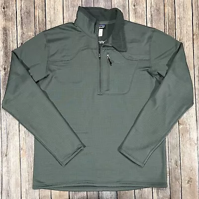 Patagonia R1 Regulator Zip Pullover Waffle Fleece Jacket Large Mens Grey Hiking • $59.95