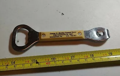 Vintage George G. Bensing Funeral Home Moorestown PA Advertising Bottle Opener • $19.99