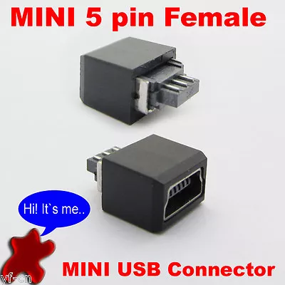 10pcs Mini 5pin USB Female Jack Connector Plastic Cover Used For Digital Product • $3.79