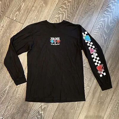 VANS “Better Together” LS Top Size M Black Designer Genuine UnusualGraphic • £18.99