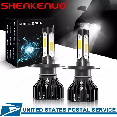 White H4 9003 LED Headlight Bulbs Car & Truck Parts Hi&Low Dual Beam Kit 6000K • $23.09