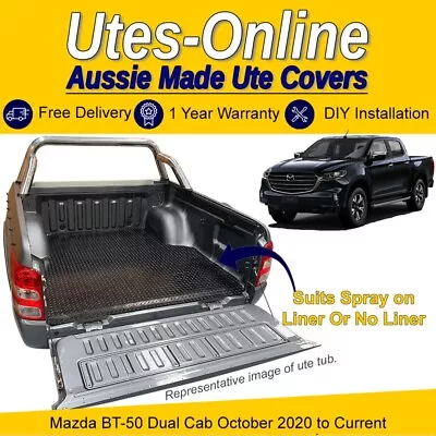 Checker Plate Rubber Ute Mat For Mazda BT-50 Dual Cab (October 2020 To Current) • $131.24