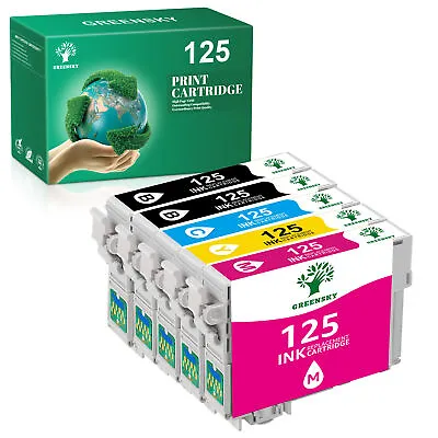 1-5PK 125 T125 Ink Replacement For Epson Stylus NX125 NX127 NX420 NX530 325 520 • $8.98