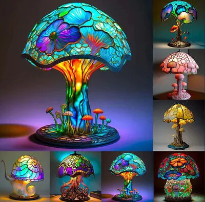 Mushroom Lamp Resin USB Connection Bedside Night Light Table Decoration Gift • $23.99