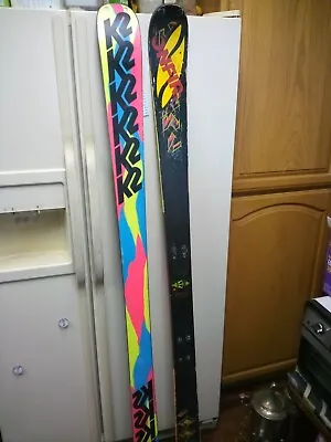$170 • Buy K2 Extreme Twin Tip Pro 179cm Snow Skis Only, No Bindings, Mens Green