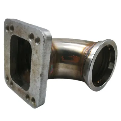 Stainless Steel 2.5 ID V-Band T3 T4 Turbo Exhaust 90 Degree Elbow Adapter Flange • $35.31