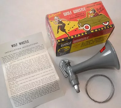 Vintage NOS Hollywood Wolf Whistle Gray Intake Air Horn New In Box Yoder #200 • $295